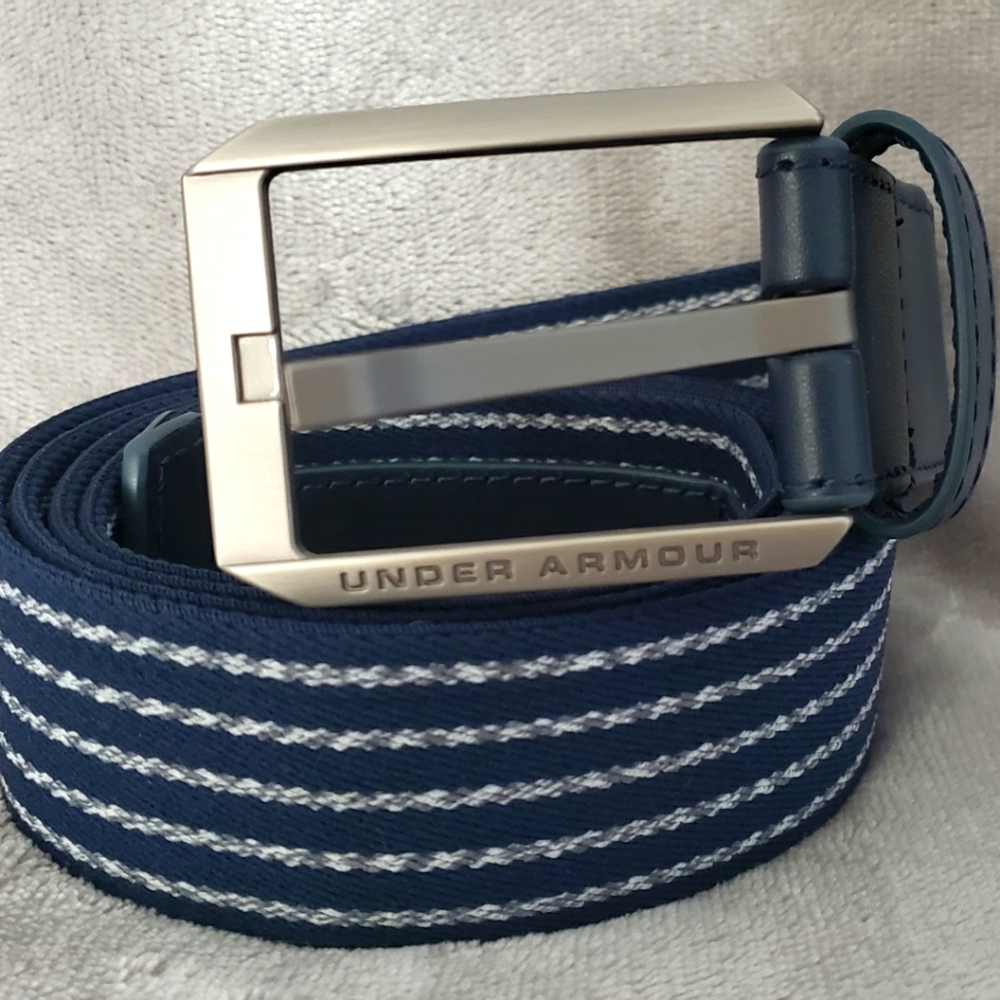 Mens Under Armour Logo Woven Golf Belt 52" Overall Length